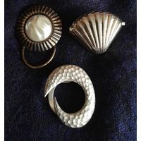 Винтажные броши- клипы для платка, шарфа
