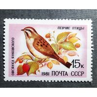 Марка СССР 1981 год Птицы