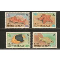 Монтсеррат-1990(Мих.795-798) , **    , Морская Фауна ,Рыбы(полная серия)