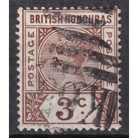 62.BrKCI. Великобритания. Колонии. Британский Гондурас. Стандарт. Виктория. 1891 г. 3C. Mi.#33.