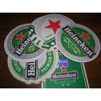 Бирдекли. Пивные подставки. Heineken. 8 штук. Без повторов. Одним лотом