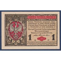 Польша, 1 марка 1916 (1917) г, P-8 (B, General), aUNC+/UNC-