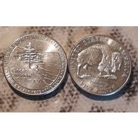 5 центов 2005 D США 200 лет экспедиции Льюиса (пара) Океан и Бизон