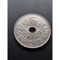 Норвегия 5 крон 1998 г.