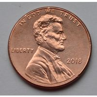 США, 1 цент  2018 г.