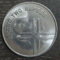 Индия 2 рупии 2006г. Мумбаи UNC