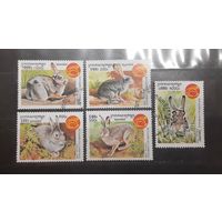 Камбоджа. 1999 год. Фауна. Зайцы (528)