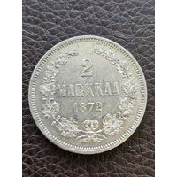 2 марки для Финляндии.  Александр Второй 1872 . UNC. Штемпельный блеск