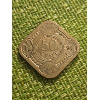 Антильские острова 50 центов 1990г