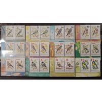 Марки Беларуси 2006, Девятый стандарт Птицы сада в нижних угловых квартах из больших листов с цифрой 5, заказы разные, КМ 648 - 659