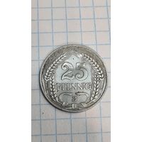 С 1 РУБЛЯ ! МОНЕТА ГЕРМАНИЯ 25 пфенингов 1911 год