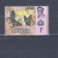 [266] Малайзия,Джохор 1971. Фауна.Бабочки.1 с. MNH