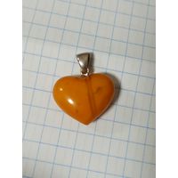 Подвеска Кулон Янтарь Серебро с 1 рубля