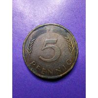 Германия ФРГ 5 пфеннингов 1982 F