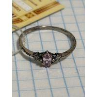 С 1 РУБЛЯ! КОЛЬЦО СЕРЕБРО КАМЕНЬ РОЗОВЫЙ
