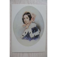 Соколов П., Портрет неизвестной в голубой пелерине с горностаем; 1984.