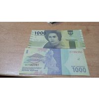 1000 рупий Индонезии 2016 года с рубля **982391