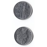100 лир Италия 1982 года