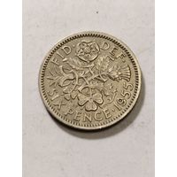 Великобритания 6 пенсов 1955