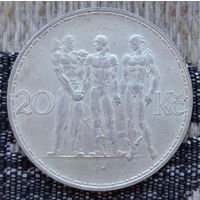 Чехословакия 20 крон 1934 года. Серебро! Сторгуй за свою цену, предложи обмен! Y