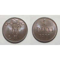 1 пенни 1911 UNC