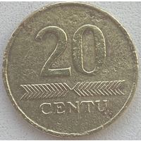 Литва 20 центов 1997 г.