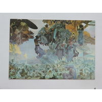 Альфонс Муха живопись 10х15 см