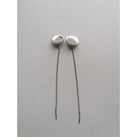 Серьги серебро 925 пробы с подвесками