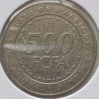 Центральная Африка 500 франков 2006 г. В холдере