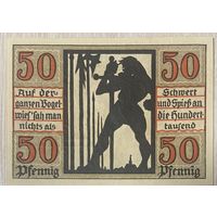 Нотгельд Наумбург 50 пфеннигов 1920 год. Веймарская республика