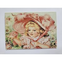 Открытка шляпа девочка