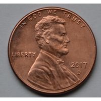 США, 1 цент 2017 г. D