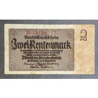Банкнота 2 марки 1937 год. Веймарская республика. С рубля без МЦ.