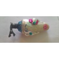 ЕЛОЧНАЯ ИГРУШКА ДЕД МОРОЗ С МЕШКОМ ПОДАРКОВ ВРЕМЕН СССР.РЕДКАЯ