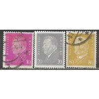 Германия. Президенты Ф.Эберт и П.Гинденбург. 1930г. Mi#435-37. Серия.