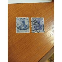 1905 Германская империя синяя и ультрамариновая (2-1)