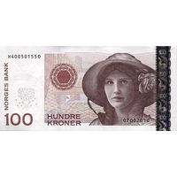 Норвегия 100 крон образца 2010 года UNC p49e