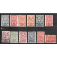 СССР-1938, (Заг.504-514)  * (без клея)   , Выборы, Гербы(полная серия)