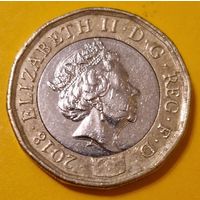 Великобритания 1 фунт 2018 из оборота