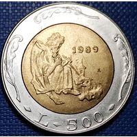 Сан - Марино 500 лир 1989 г. Шестнадцать веков истории.