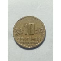 Перу 10 Сантимос 2017 года .