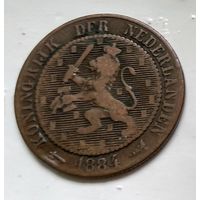 Нидерланды 2.5 цента, 1884 1-10-28