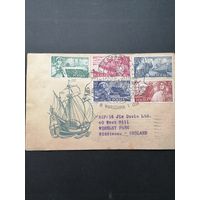 Польша 1956 КПД с полной серией марок "Польский торговый флот" (спецгашение) Mi.959-963 каталог 3.50 евро