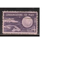 США-1960, (Мих.803) , гаш. Радиоволны, (одиночка)