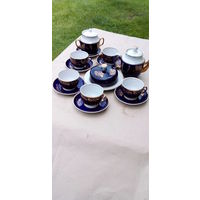 Чайный сервиз фафоровый кобальт Довбыш