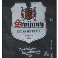 Пивная этикетка. Svijany - Чехия