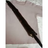 Мех натуральный коричневый норки хорошей выделки, цельным чулком.