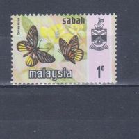 [266] Малайзия,Сабах 1971. Фауна.Бабочки.1 с. MNH