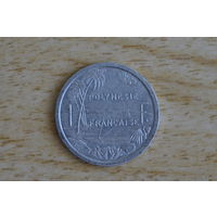Французская Полинезия 1 франк 1992  Нечастая!