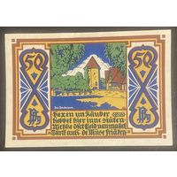 Нотгельд 50 пфеннигов 1921 год. Оснабрюк. Веймарская республика